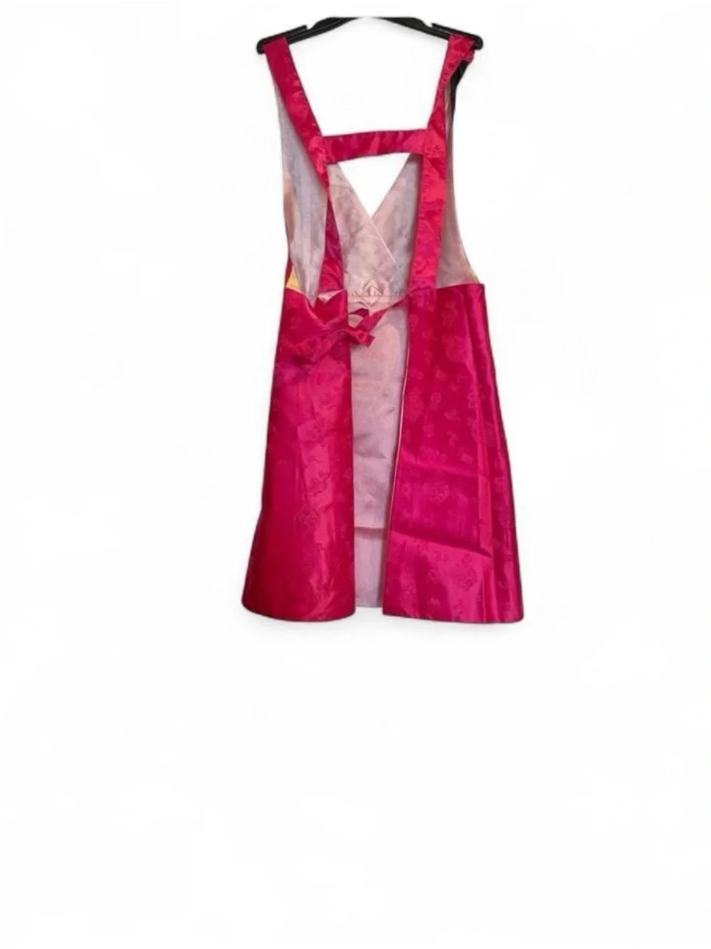 NWOT SILK Pink Colorful Striped Apron